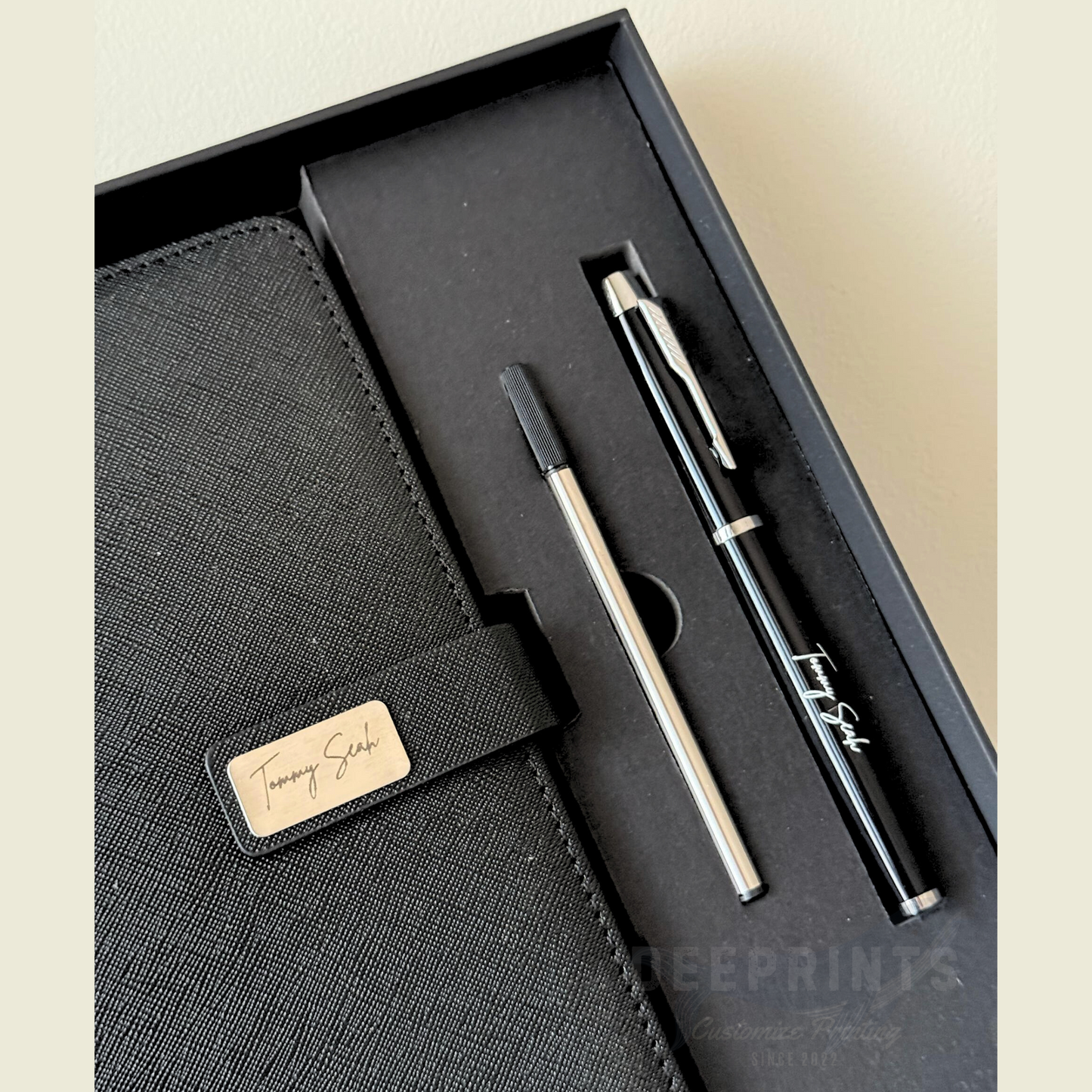 Notebook Premium Set - Gift Box Paper Bag - Black