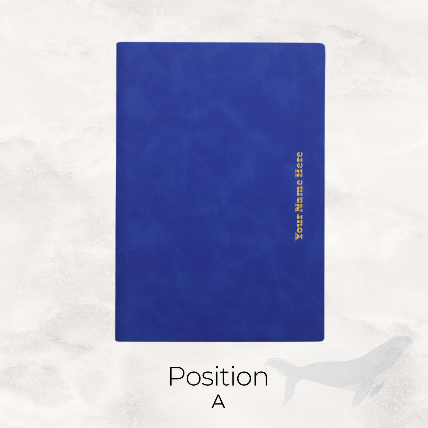 PU Notebook - Gold Foil Personalized Name - Blue