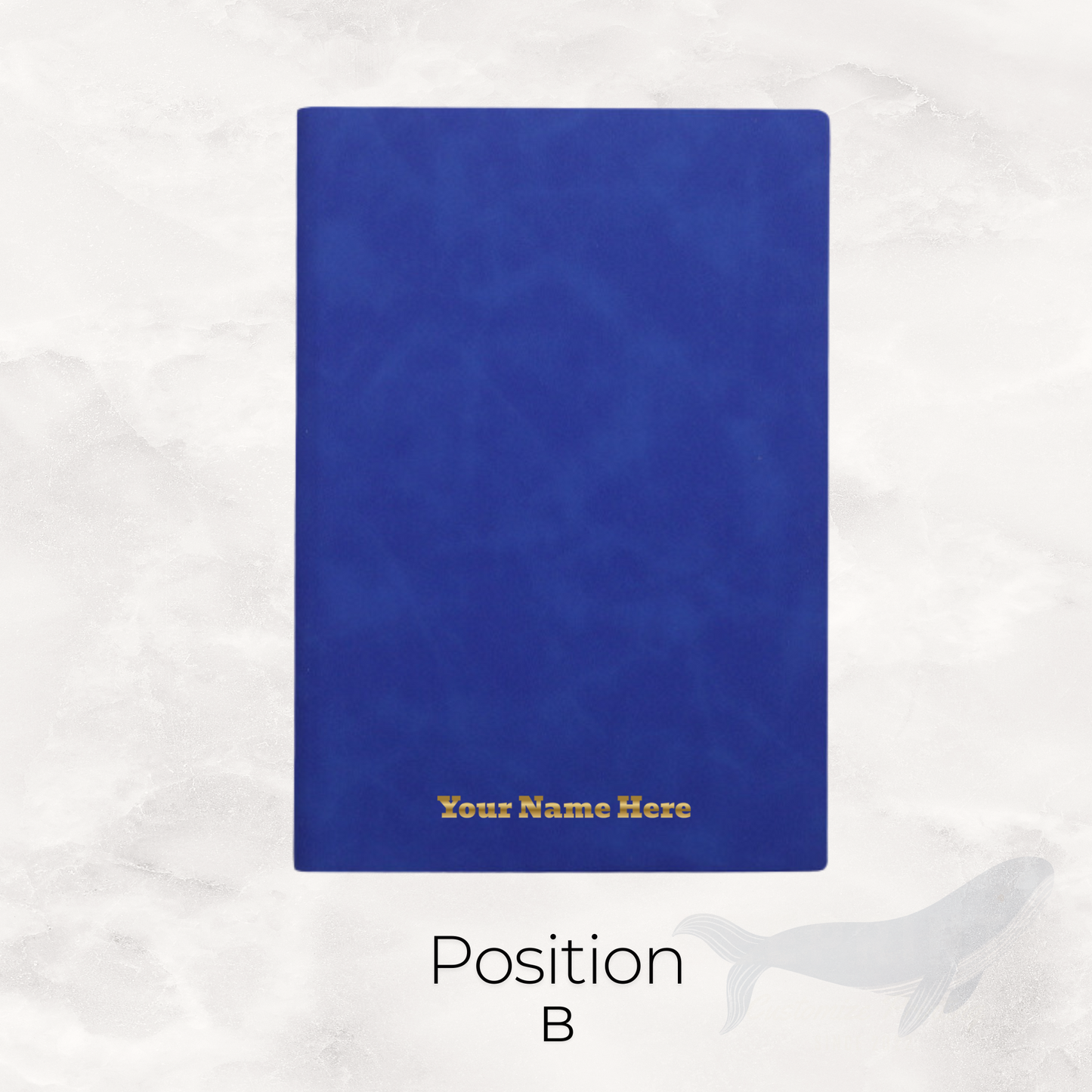 PU Notebook - Gold Foil Personalized Name - Blue