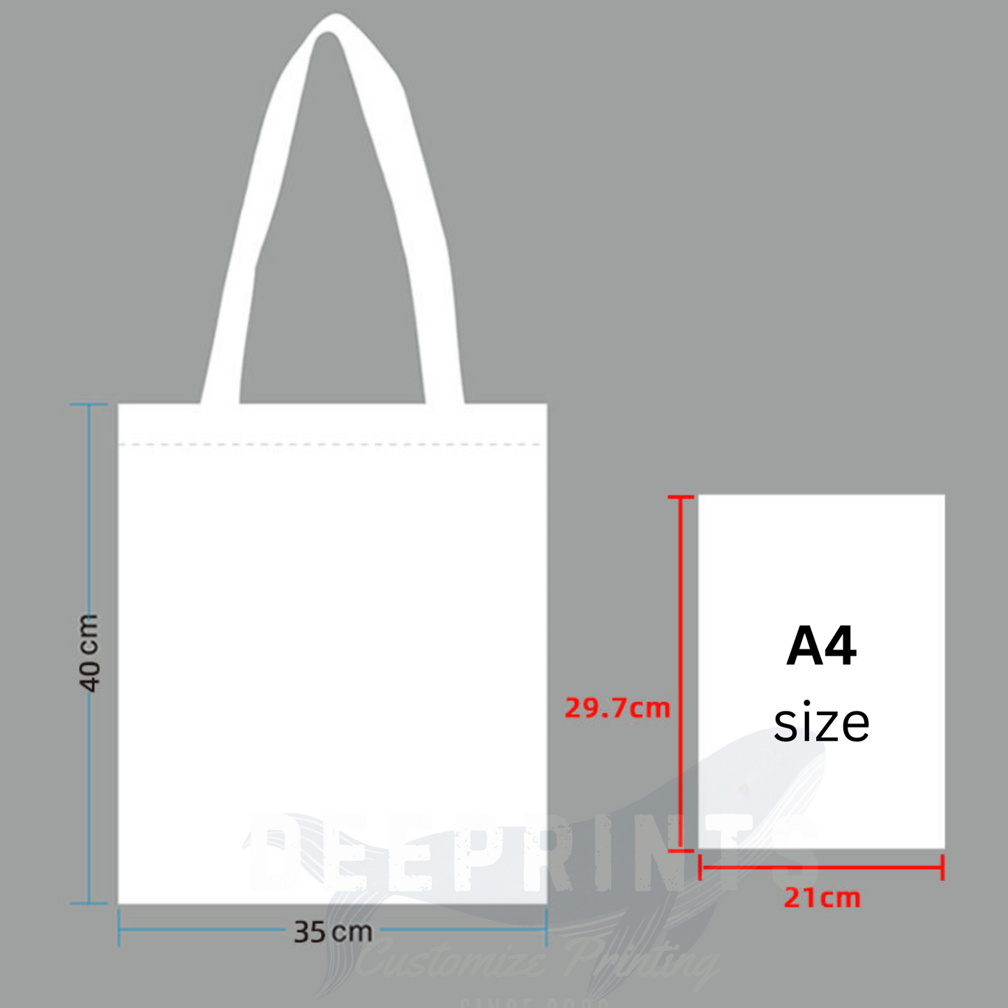 Tote Bag 40x35cm - 12oz Plain White Color