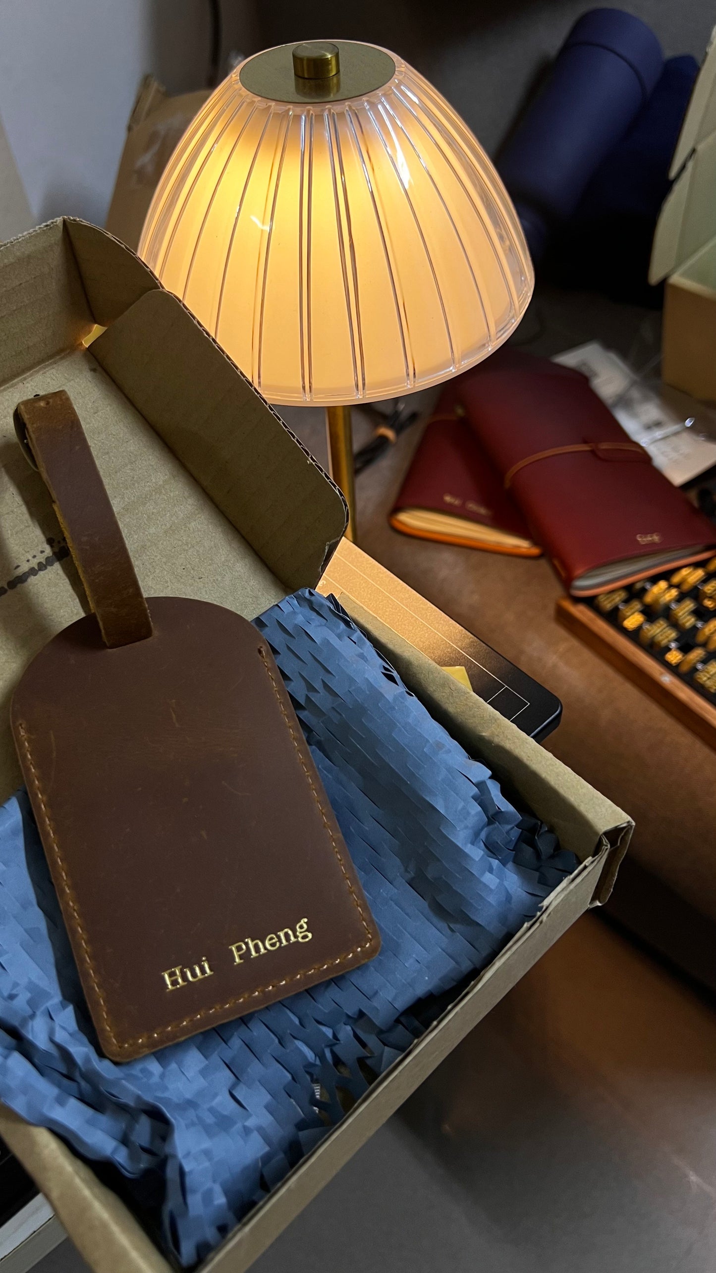 Leather Luggage Tag | Dark Brown