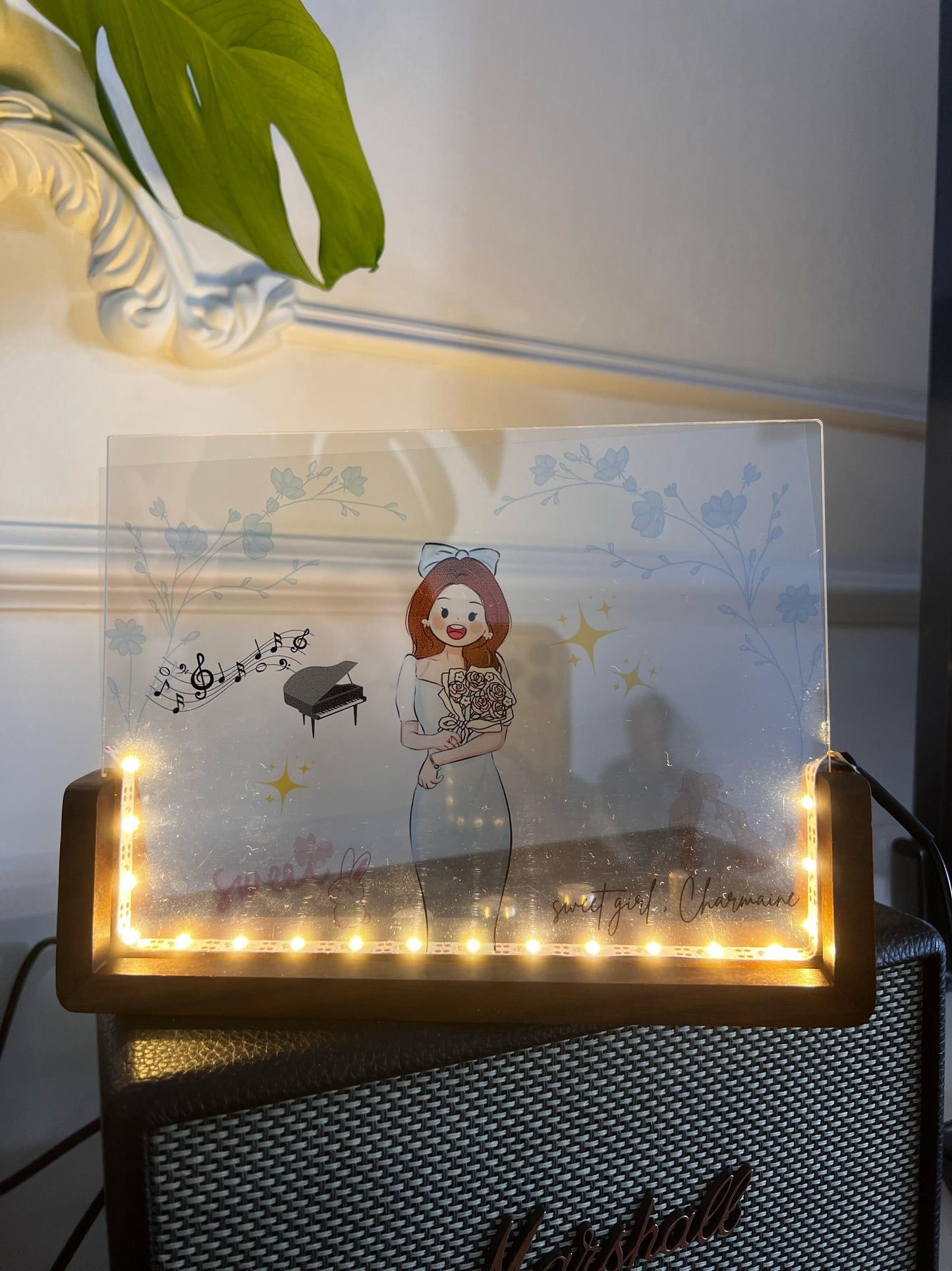 Transparent Film Frame Bedside Lamp - Sketch Your Portrait Artwork