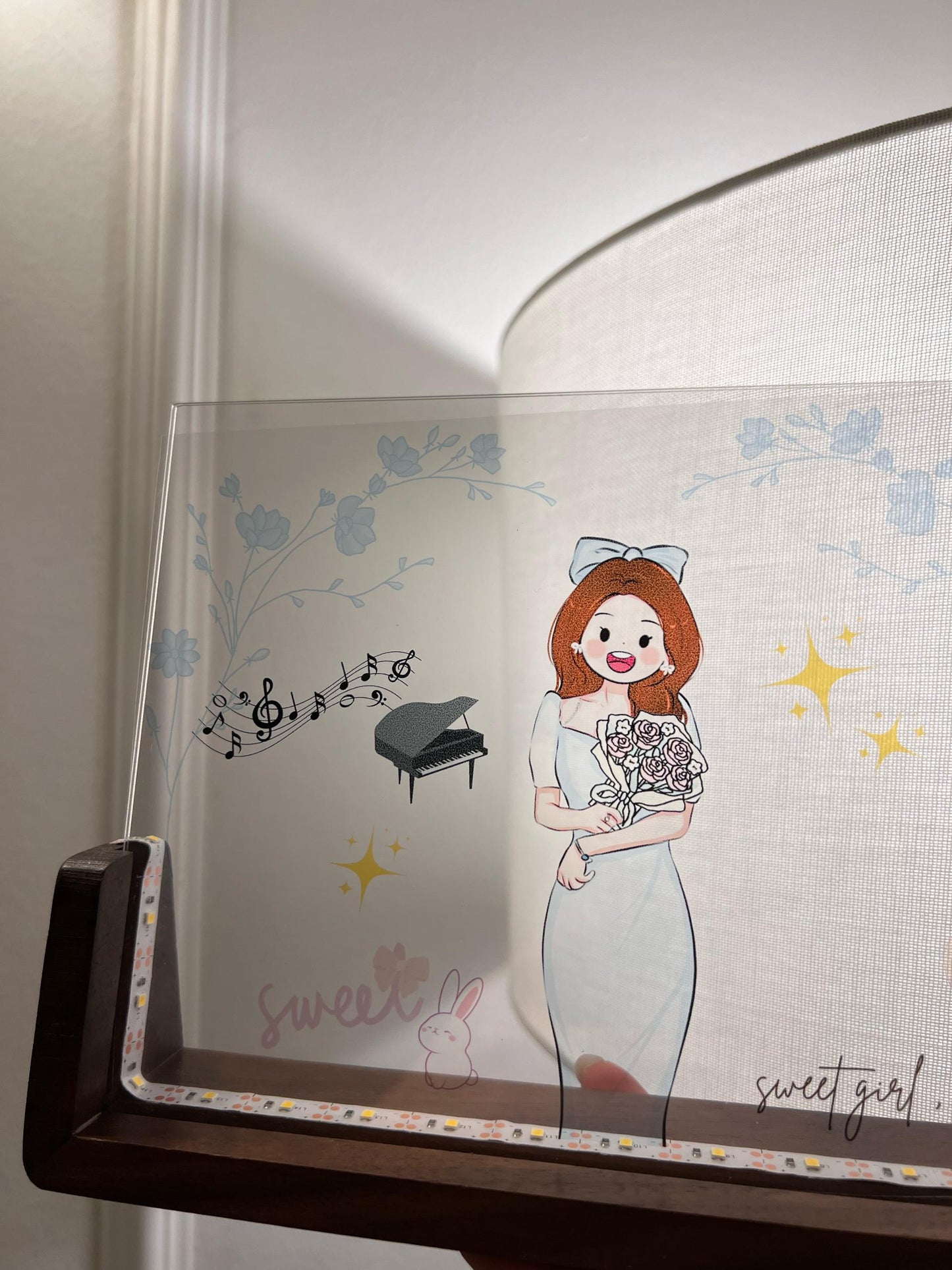 Transparent Film Frame Bedside Lamp - Sketch Your Portrait Artwork