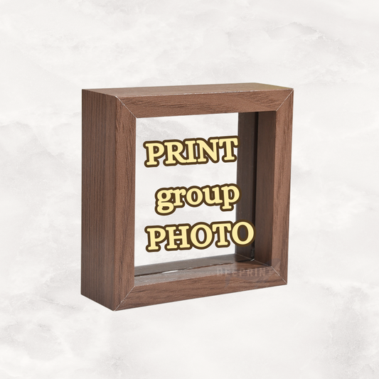 Wooden Square Transparent Frame - Plain (without custom)