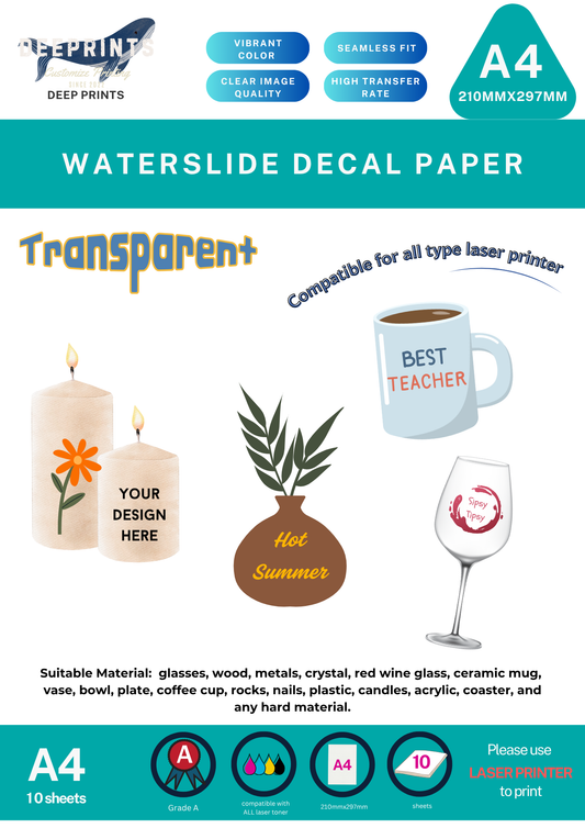 Waterslide Decal Paper 10pcs